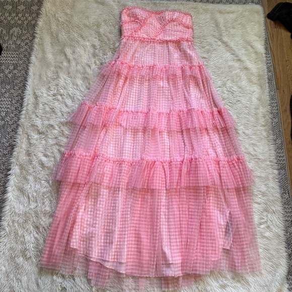 Needle & Thread Womens Caroline Gingham Tulle Corset Gown - Size 10 - Picture 5 of 10